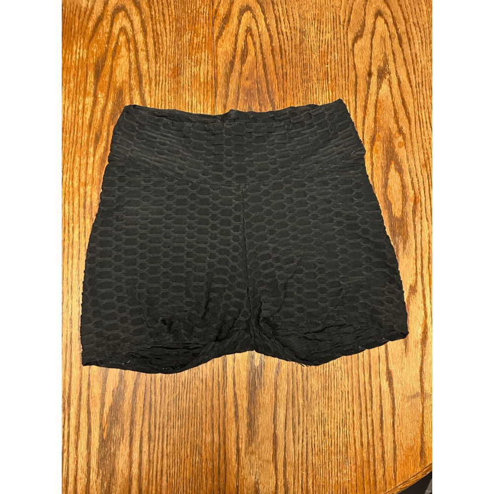 Women's READY TO GO Black Athletic Shorts Size Large - Picture 3 of 4